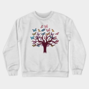 Beautiful Butterfly Tree Crewneck Sweatshirt